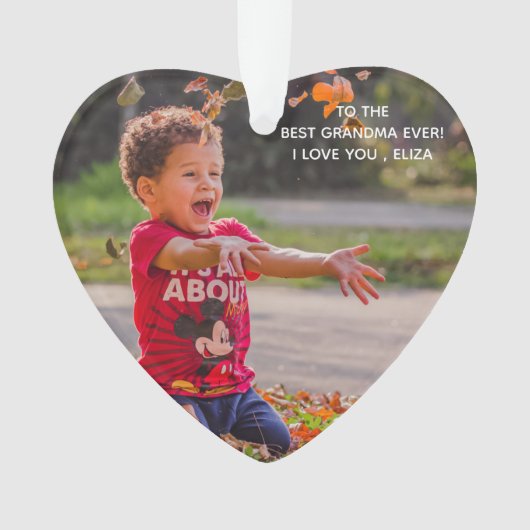 Beste Oma je frohe Weihnachten Großeltern Ornament (Vorderseite)