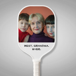 Beste Oma je Fun Familie Foto Typografie Text Pickleball Schläger