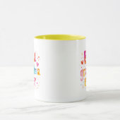 Beste Oma je Fun Whimsical Hearts zweitfarbig Tasse (Zentrum)