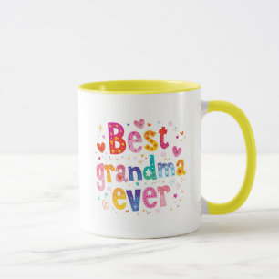 Beste Oma je Fun Whimsical Hearts zweitfarbig Tasse