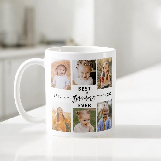 Beste Oma je - Grandchildren FotoCollage Kaffeetasse