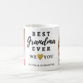 Beste Oma je Grandkids 2 FotoCollage Kaffeetasse (Mittel)