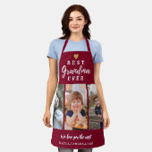 Beste Oma je Grandkids 3 Foto Maroon Schürze (Getragen)