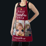 Beste Oma je Grandkids 3 Foto Maroon Schürze<br><div class="desc">Die Foto-Collage-Schürze mit Bildern ist ein einzigartiges Oma-Geschenk für die beste Oma aller Zeiten. Personalisieren Sie sich mit den Namen der Enkel.</div>