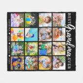 Beste Oma je Großkinder 16 FotoCollage Fleecedecke (Vorderseite (Horizontal))