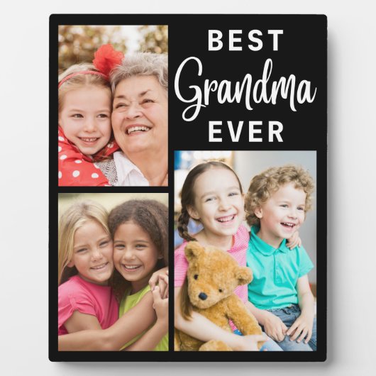 Beste Oma je Großkinder 3 Collage Frame Fotoplatte (Vorderseite)