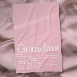 Beste Oma je, Großmutter Definition Rosa Geschirrtuch