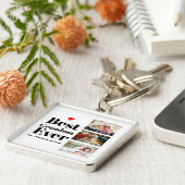 Beste Oma je Herz 3 FotoCollage Schlüsselanhänger (Seite)