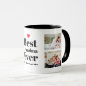 Beste Oma je Herz 4 FotoCollage Tasse (VorderseiteRechts)