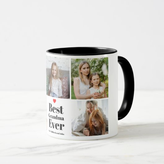 Beste Oma je Herz 5 FotoCollage Tasse (VorderseiteRechts)