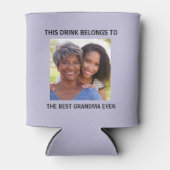 Beste Oma je Lila Foto Dosenkühler (Vorderseite)