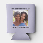 Beste Oma je Lila Foto Dosenkühler (Rückseite)