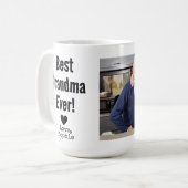 Beste Oma je mit Bild | Benutzerdefinierter Textbe Kaffeetasse (Vorderseite Links)