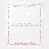 Beste Oma je Moderne Custom 12 FotoCollage Fleecedecke (Vorderseite)