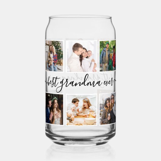 Beste Oma je Moderne, maßgeschneiderte Fotosammlun Dosenglas (Rückseite)