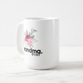 Beste Oma je Moderner Blumenchic Kaffeetasse (Vorderseite Links)