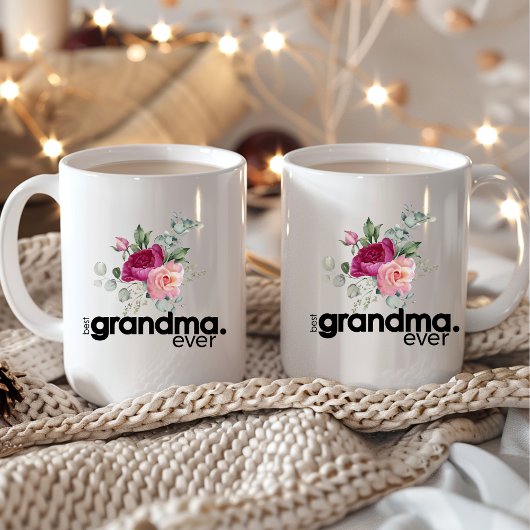 Beste Oma je Moderner Blumenchic Kaffeetasse