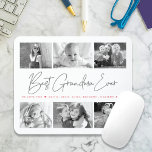 Beste Oma je Modernes Drehbuch 6 FotoCollage Mousepad<br><div class="desc">"Beste Oma je." Sie liebt jede Minute mit ihren Enkelkindern. Ein stylisches, schlichtes visuelle aus weichem Grauen, handgeschriebenem Skript und weichem Rosa Sans Serif Typografie überlagert einen weißen Hintergrund. Fügen Sie sechs hochgeschätzte Fotos Ihrer Wahl hinzu und passen Sie den Namen/die Namen/Botschaften an, für das perfekte moderne, stilvolle, personalisierte Foto...</div>
