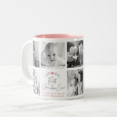 Beste Oma je Modernes Drehbuch 8 FotoCollage Zweifarbige Tasse (Vorderseite Links)