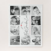 Beste Oma je Modernes Script 10 FotoCollage Puzzle (Vertikal)