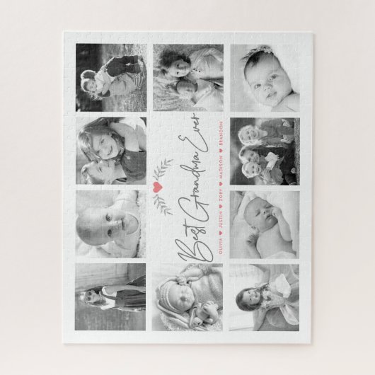 Beste Oma je Modernes Script 10 FotoCollage Puzzle (Vertikal)