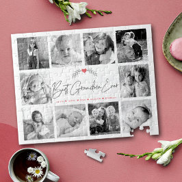 Beste Oma je Modernes Script 10 FotoCollage Puzzle