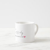 Beste Oma je Monogramm | Benutzerdefinierte Espres Espressotasse (Vorderseite Rechts)
