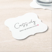 Beste Oma je Monogramm | Pappuntersetzer Untersetzer (angewinkelt)