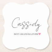 Beste Oma je Monogramm | Pappuntersetzer Untersetzer (Vorderseite)
