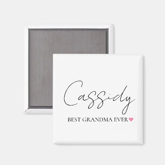 Beste Oma je Monogramm | Personalisiert Magnet (Vorderseite/Rückseite)