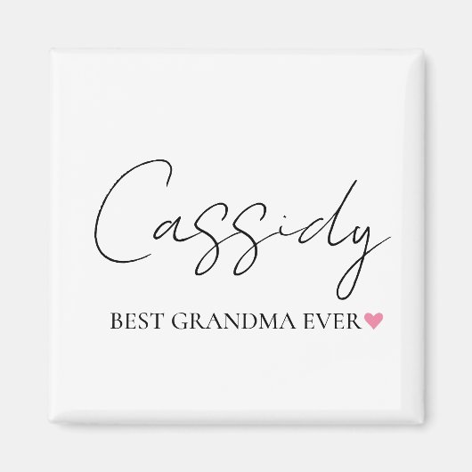Beste Oma je Monogramm | Personalisiert Magnet (Vorne)
