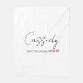 Beste Oma je Monogramm | Personalisierte Lücke Fleecedecke (Vorderseite)