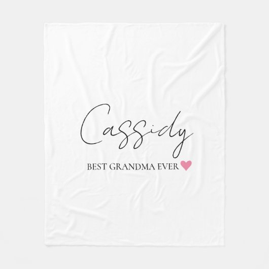 Beste Oma je Monogramm | Personalisierte Lücke Fleecedecke (Vorderseite)
