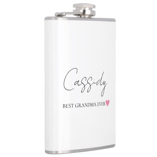 Beste Oma je Monogramm | Personalisierter Flasche Flachmann (Rechts)