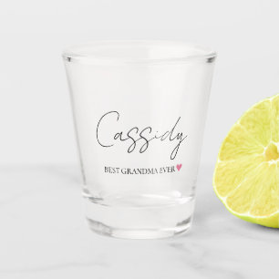Beste Oma je Monogramm Schnapsglas