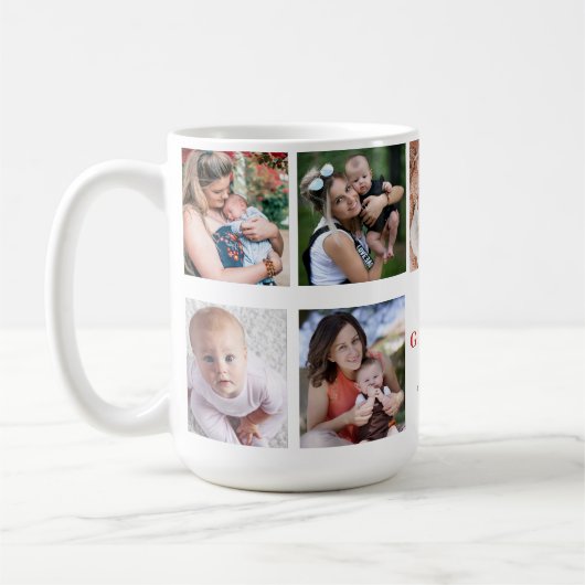 Beste Oma je | Niedliche FotoCollage Kaffeetasse (Links)