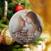 Beste Oma je Personalisiertes Foto Keramik Ornament