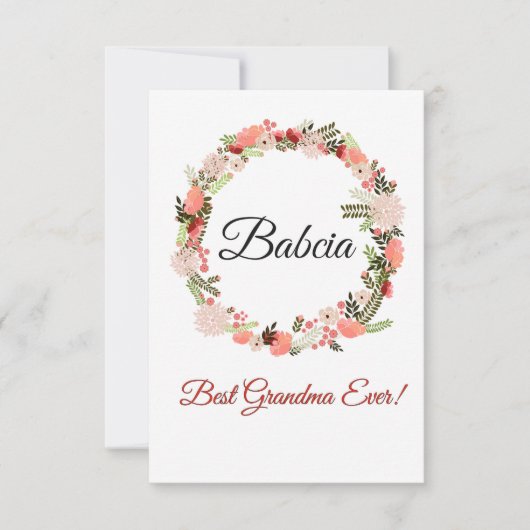 Beste Oma je polnischen Babcia (Vorderseite)