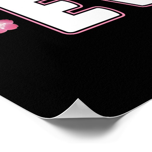 Beste Oma je - Rosa Kirschblüten Poster (Ecke)