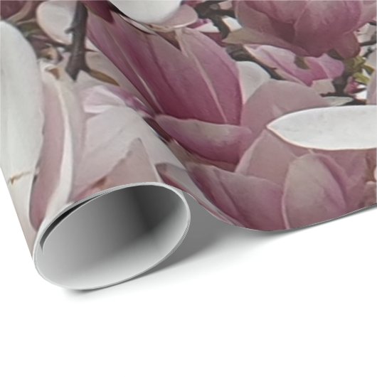 Beste Oma je Rosa Magnolia Blume Florenz Geschenkpapier (Rolleneckpunkt)