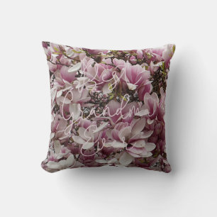 Beste Oma je Rosa Magnolia Blume Florenz Kissen