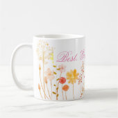 Beste Oma je rosa Wildblumen Kaffeetasse (Links)