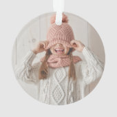 Beste Oma je | Rose Gold Snowflake und Foto Ornament (Rückseite)