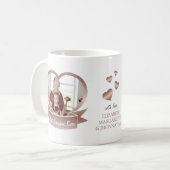 Beste Oma je Rose Goldenes Herz Foto und Namen Kaffeetasse (Vorderseite Links)