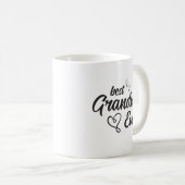 Beste Oma je Schwarz-Weiß-Typografie Kaffeetasse (VorderseiteRechts)