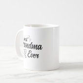 Beste Oma je Schwarz-Weiß-Typografie Kaffeetasse (Vorderseite Links)