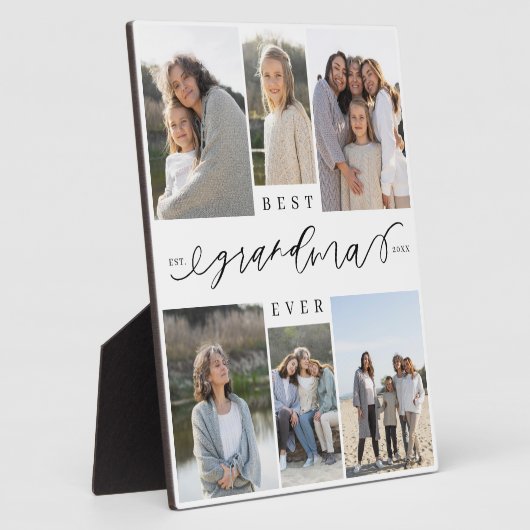 Beste Oma je Script Foto Collage Keepake Fotoplatte (Seite)