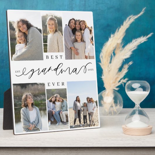 Beste Oma je Script Foto Collage Keepake Fotoplatte (Seite)