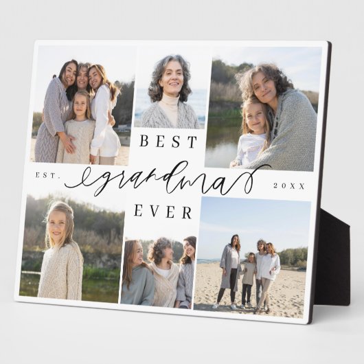 Beste Oma je Script Foto Collage Keepake Fotoplatte (Seite)