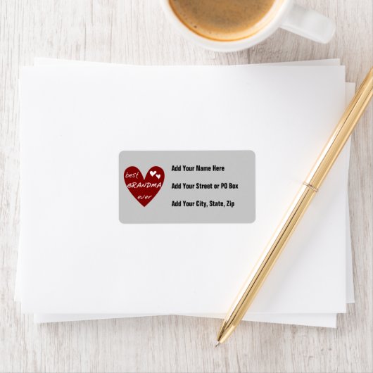 Beste Oma je T - Shirt und Geschenke Adressaufkleber (Insitu)